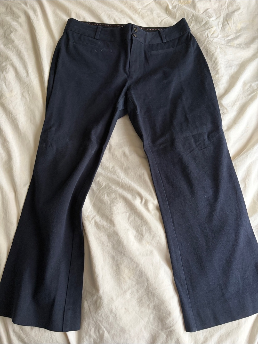 Anthropologie Women's Straight-Leg Pants in Navy
